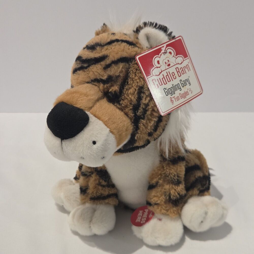New With Tag RARE cuddle barn giggling gary Talking Dancing Tiger Nwt Htf